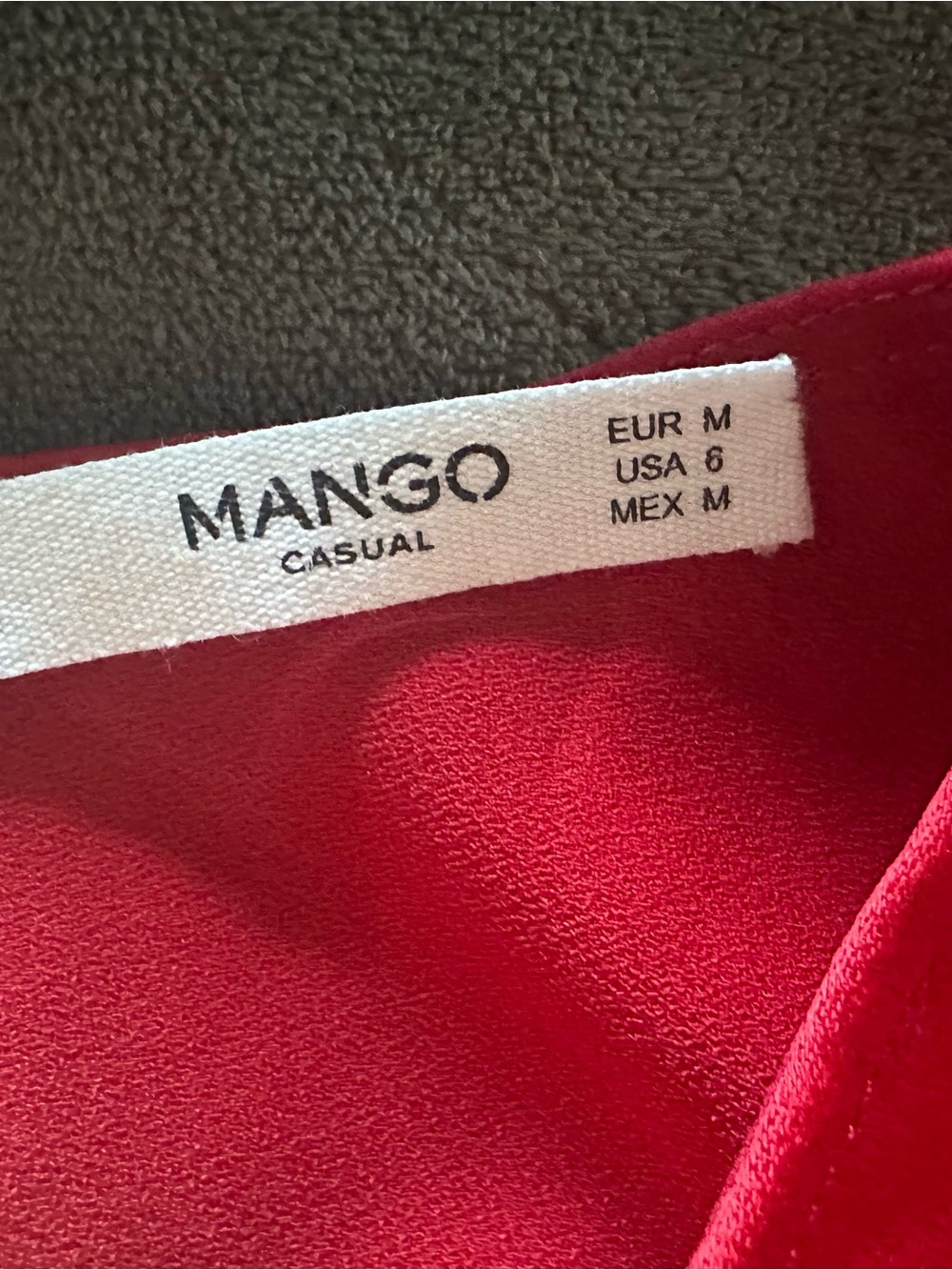 Mango Red Ruffle Bell-Sleeve Blouse - Picture 3 of 4